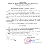 368QĐ-CĐSP Ban hành quy chế đào tạo theo tín chỉ trình độ cao đẳng, TC khối các ngành GDNN