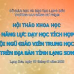 Hội thảo “Nâng cao năng lực dạy hoc tích hợp liên môn cho đội ngũ giáo viên THCS trên địa bàn tỉnh Lạng Sơn”
