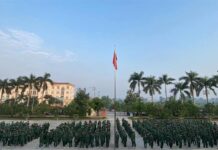 Sinh viên Trường Cao đẳng Lạng Sơn tham gia học tập môn học Giáo dục Quốc phòng và An ninh tại Trường Cao đẳng Bắc Giang