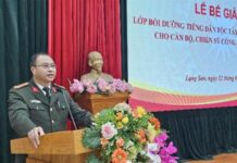 Lễ bế giảng lớp bồi dưỡng tiếng dân tộc Tày và tiếng dân tộc Hoa (tiếng Trung Quốc) cho cán bộ, chiến sĩ Công an tỉnh Lạng Sơn năm 2025